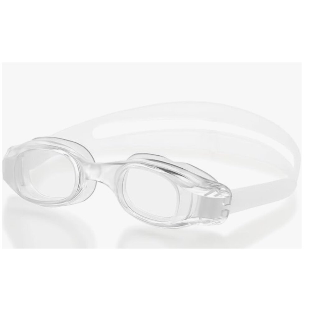 BEEMO Swimming Goggles for Kids/Early Teens Leak Resistant Adjustable-ClearWhite